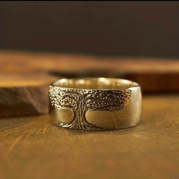 Boho Bodhi Tree of Life Band Ring #762 - Picture 6 of 9